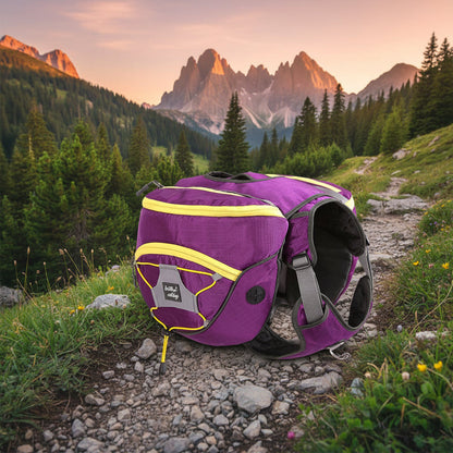 Dog Hiking Backpack Harness with Storage Pockets
