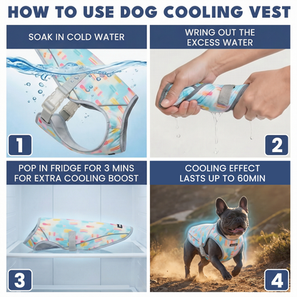 2-Pack Evaporative Dog Cooling Vests